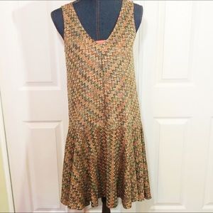 Maeve Anthropologie size S lined chevron dress